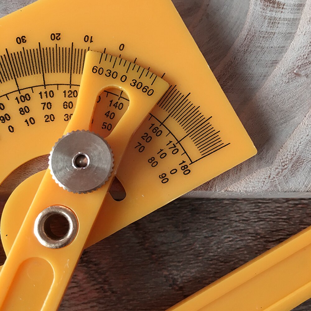 180 Degree Woodworking Angle Ruler Multifunction Plastic Protractor Adjustable Protractor Angle Ruler Mathematics Measuring Tool