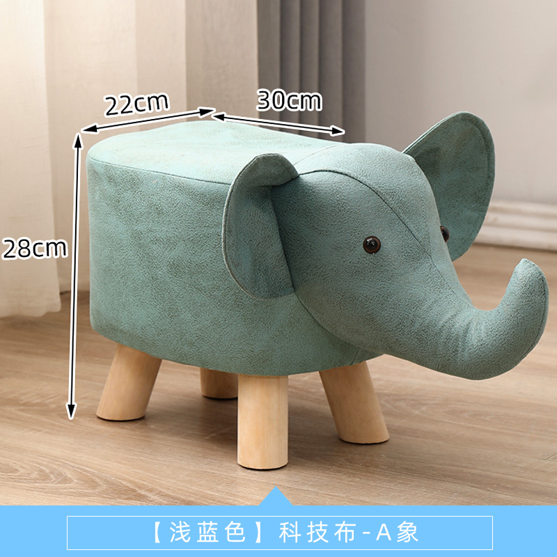 Sillas de madera hasta la rodilla para niños, asiento de comedor de conejo, mesas de asiento de madera para niños, silla nórdica para bebé, muebles de habitación para niños pequeños: Color