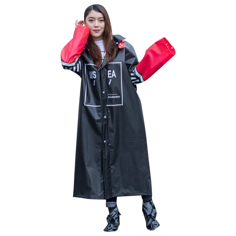 Poncho impermeable de nailon para mujer, Poncho de plástico con capucha para mujer, Poncho para senderismo al aire libre, Poncho largo para lluvia JJ60YY