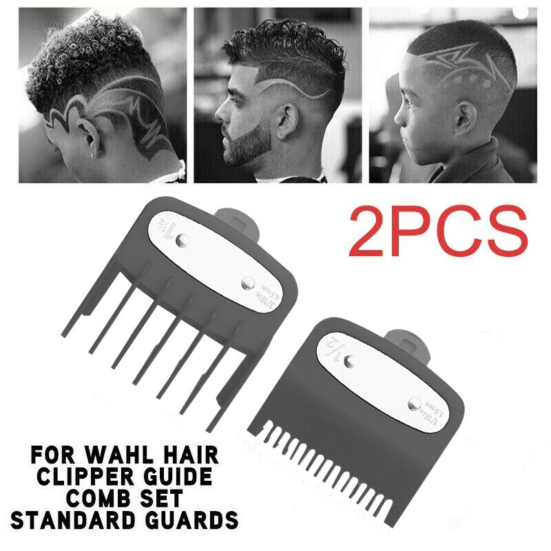 Guía de Peine de límite de cortapelos, tamaño de 1,5mm/4,5mm, reemplazo de peluquero para Wahl, 2 uds.