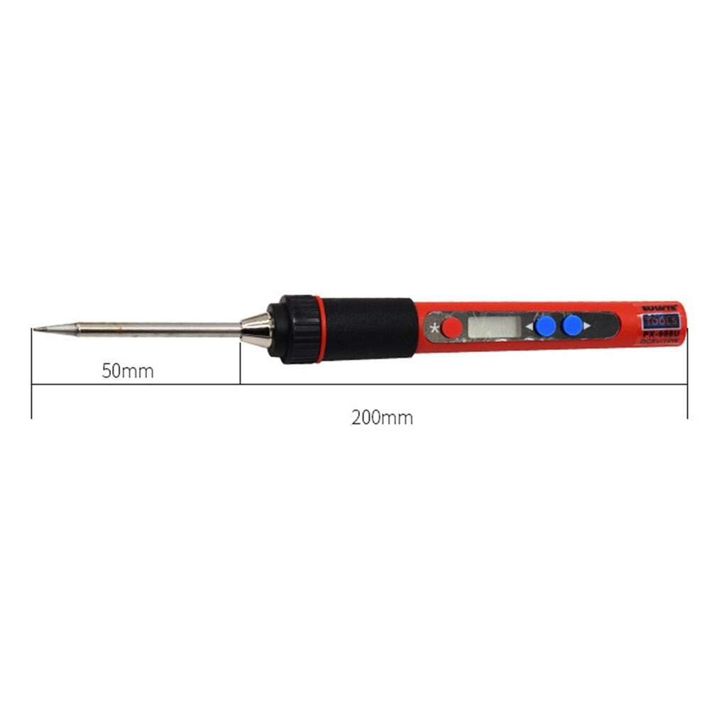 Kit de herramientas de soldador eléctrico 5V, 10W, USB, temperatura ajustable, LED, Digital, interno, con puntas de soldadura