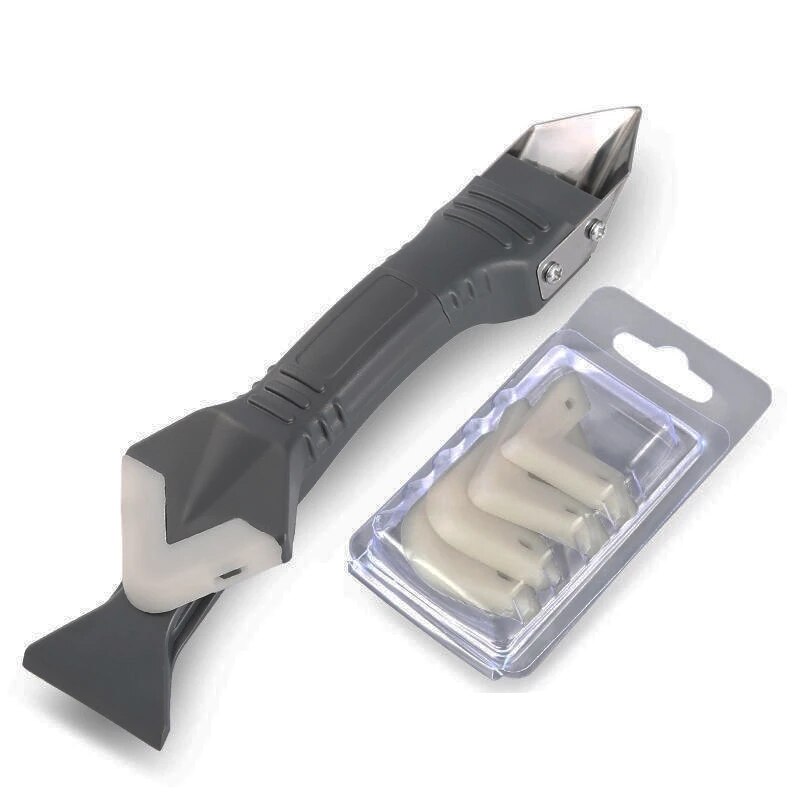 3 in 1 silikonborttagare caulk finisher tätningsmedel slät skrapa injekteringssats verktyg med sömtejp plast handverktyg set tillbehör