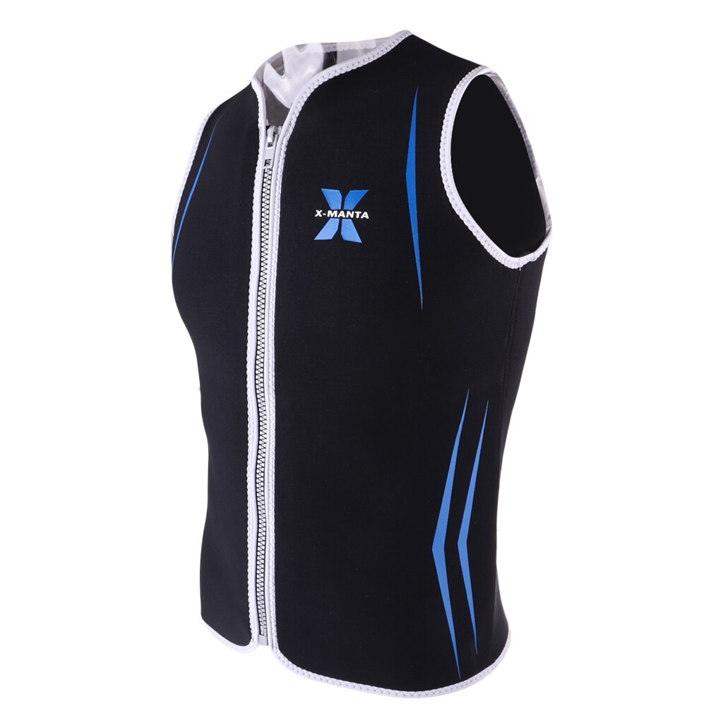 Chaleco de neopreno para hombre, traje con cremallera frontal de 3mm, para buceo, surf, Kayak: XXL
