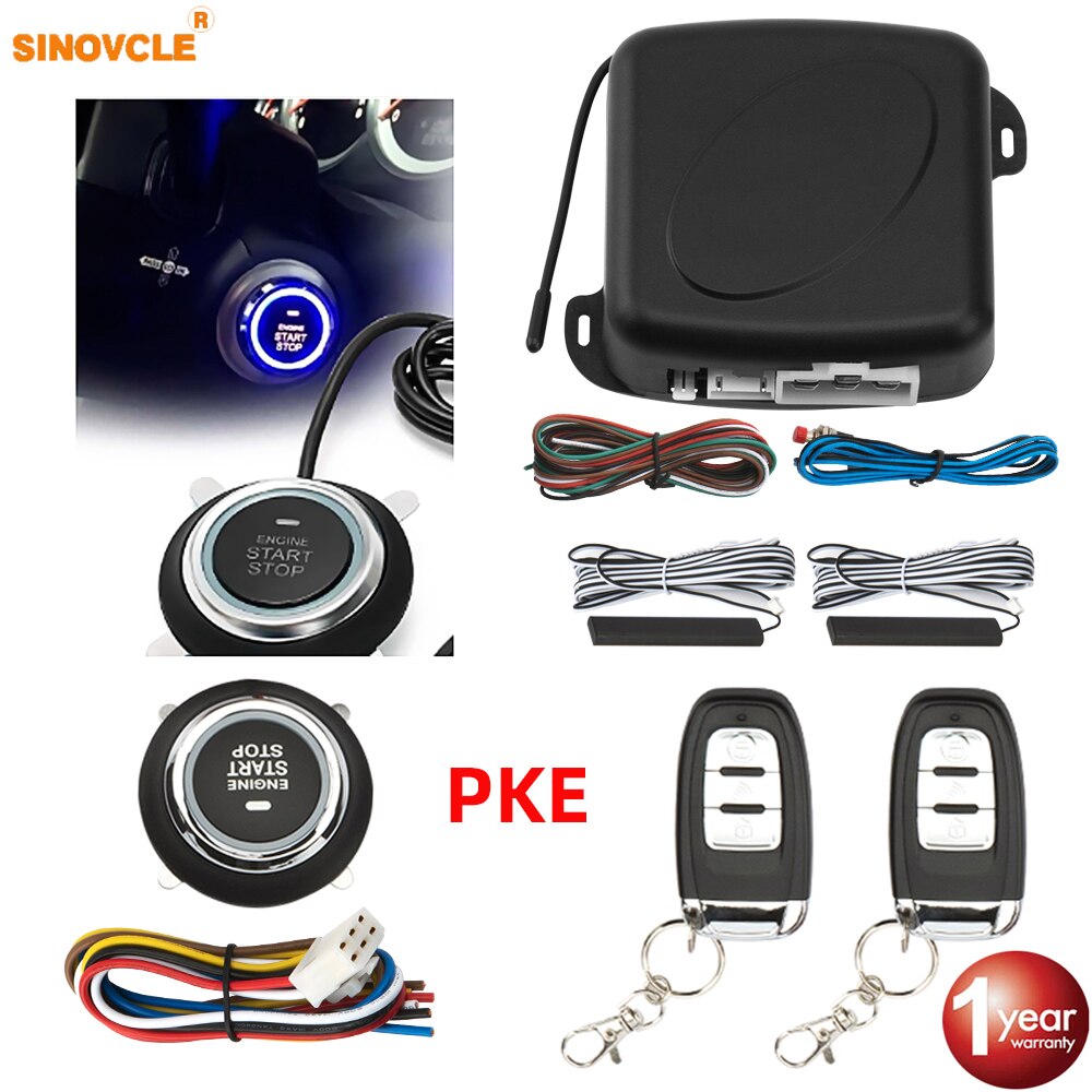 Hippcron-sistema de alarme automotivo, com controle remoto, sem chave, com botão de pressão, para ligar e desligar