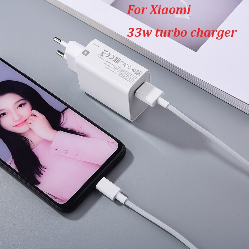 For Xiaomi Mi 10 10T Pro Redmi Note 10 Pro Charger 33W EU Turbo Fast Charger 5A Type C For Mi 10T 11 Lite 9 X3 NFC Redmi K30 Pro