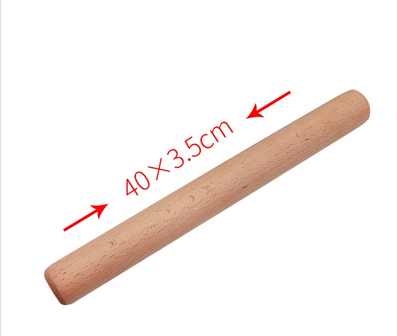 Wooden Roller Dough Pastry Pizza Biscuit Tools Pasta Cracker Wide Noodles Baking Bake Roasting Rolling Pin Kitchen rolling pin: 40x3.5cm