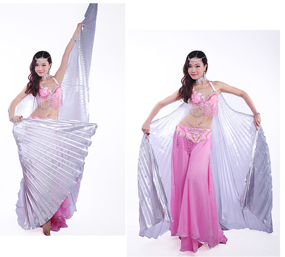 Alas de Isis de danza del vientre exótica, traje de alas de Ángel Isis de apertura de danza del vientre para mujer