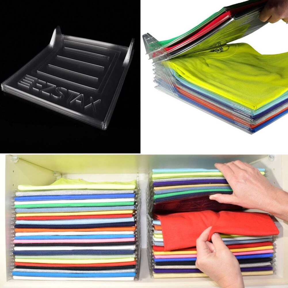 20 stk/parti hjem skab tøj mappe organizer skjorte mappe dokumenter skillevæg t-shirt organisationer opbevaringssystem