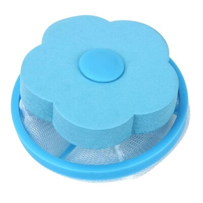 Bolsa Flotante de Lavadora para Recoger Pelusas y Pelos de Mascotas, Bola de Malla de Limpieza para Ropa y para Eliminar Cabellos: Azul