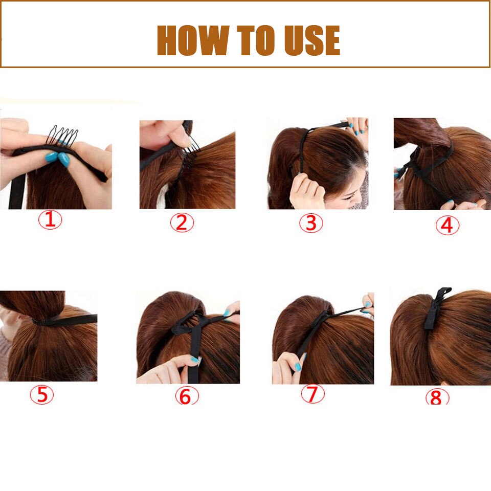 Cola de Caballo rizado largo de 16 pulgadas LUPU con Clip de cordón en la cola del pelo extensiones de pelo sintético de fibra de alta temperatura