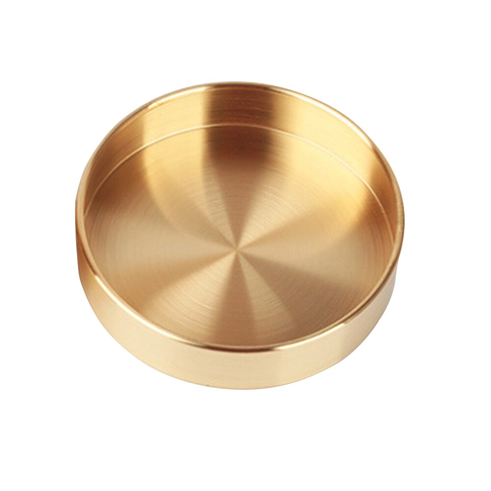 Almacenamiento redondo de cobre, bandeja de escritorio, organizador de almacenamiento de Metal, organizador de joyas de oro rosa, pequeños platos de almacenamiento de objetos, decoración del hogar