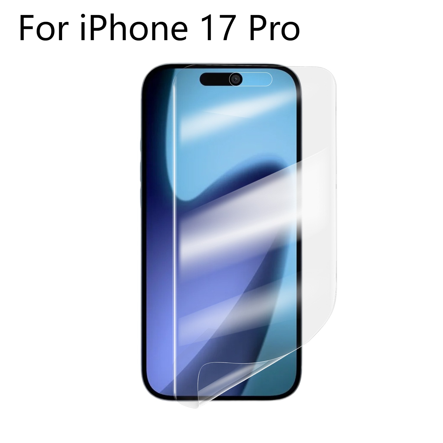 Full Cover HD Clear Screen Protector For iPhone17 17Air 17Pro Max Screen Protection Soft TPU Hydrogel Films For iPhone 17: Dark blue / bundle 18