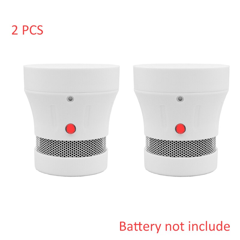 Tuya-alarma de humo WiFi para el hogar, Detector de humo con Sensor de protección contra incendios, sistema de seguridad para el hogar, no incluye batería: 2PCS