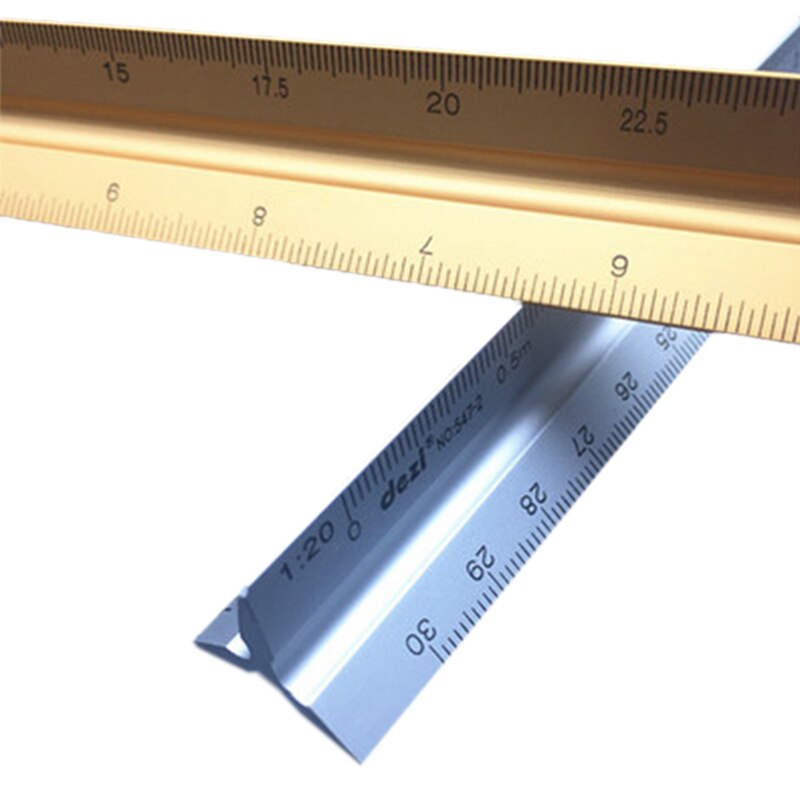 DEZI Triangular Scale Ruler 1:20-1:500 Alloy/Metal... – Grandado