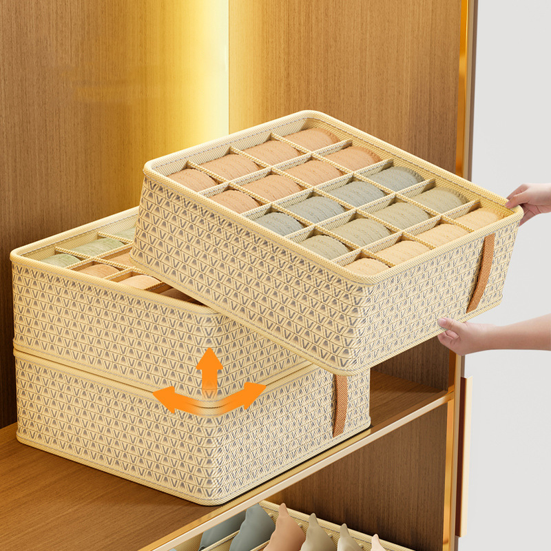 Ondergoed Opbergdoos Slaapzaal Slaapkamer Garderobe Ondergoed Organizer Opvouwbare Bh Sokken Lade Divider Box Kast Organizer