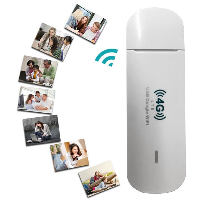 4G USB Dongle WiFi Router WiFi Modem 150M with SIM Card Slot Mobile WiFi Wireless Hotspot for Office: Default Title