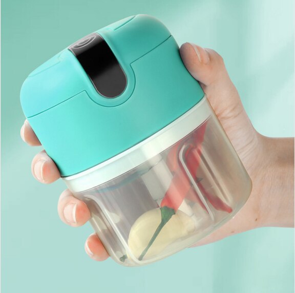 Knuser maser maskin hvitløk hakker usb kjøttkvern mini grønnsakshakker food prosessor blender kjøkkenverktøy kjøttkvern: Blå gren