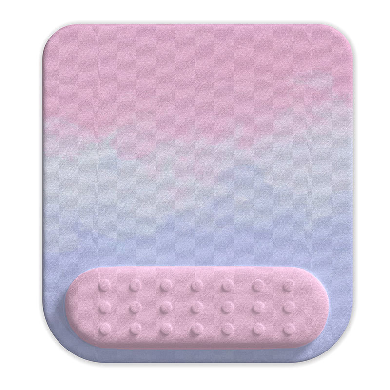 Toetsenbord Polssteun Pad Set Zacht Memory Foam Muismat Polssteun Kussen Pijnbestrijding Ergonomische Computer Muismat: Rood