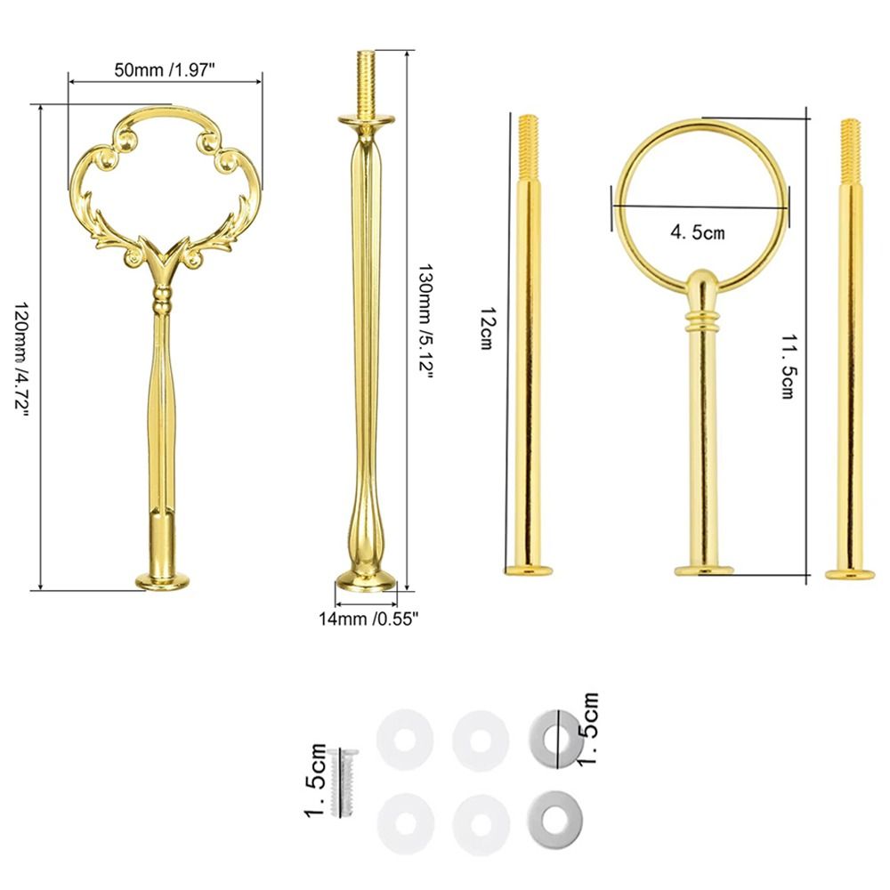 Modischer 2-stufiger 3-stufiger Kuchenplattenständer aus Zinklegierung, Kuchenständer, Kuchentellergriff, abgestuftes Tablett, Kuchen-Cupcake-Halter, Tablett, Ständergriff