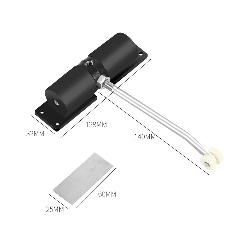 Spring Automatic Door Closer Adjustable Stainless Steel Door Latch Hinge Closing For Residential Commercial Use Household Tools
