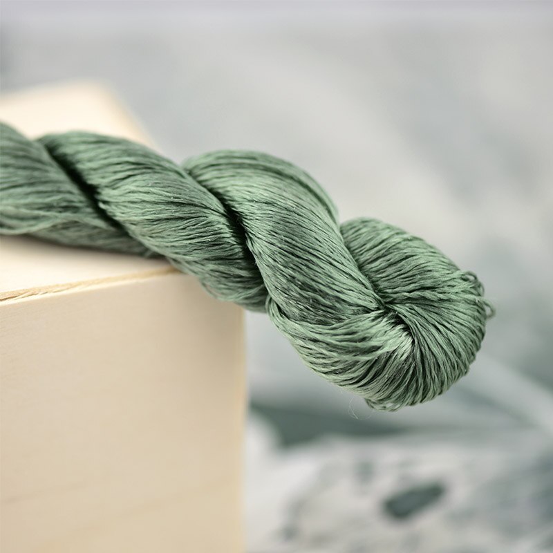 Jedwabne nici robić haftowania/100% nici jedwabne/rękojeść ręczny haftować ściegiem krzyżykowym/kolor zielonego mchu/6 czyste kolory: 3
