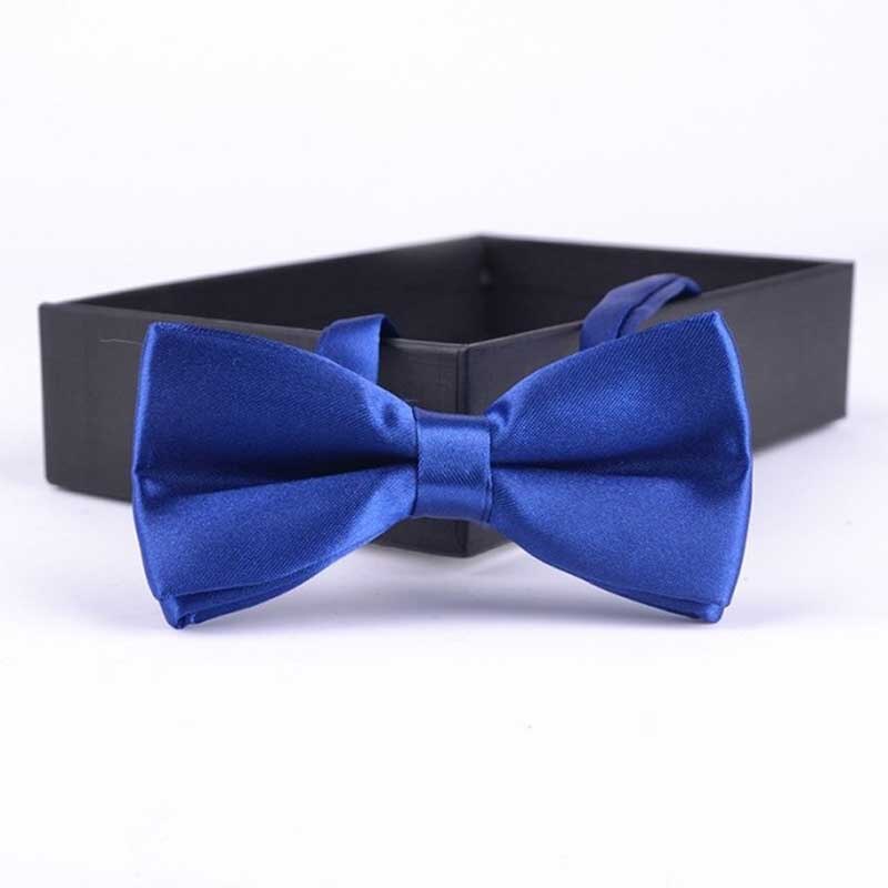 Solid Parent-Child Bow tie Charming Kids Pets Adult Family Butterfly Satin Party Dinner Wedding Cute bow tie Accessory: Kid Royal Blue