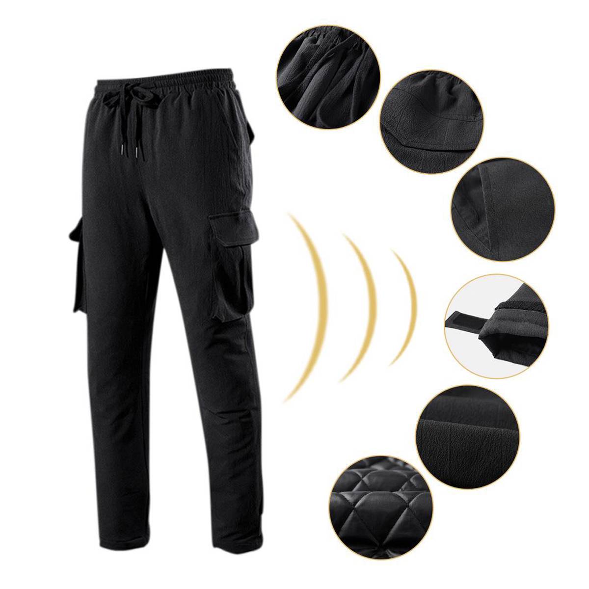 Heating Trousers Electric Heated Pants Thicken USB Intelligent Heated Warm Casual Pants 3 Adjustable Temperature Outdoor Pants