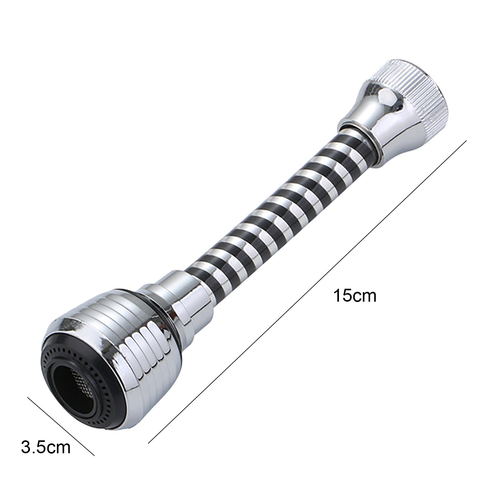 Pulverizador para fregadero de cocina, aireador de ahorro de agua, filtro burbujeador giratorio de 360 grados, boquilla libre de doblar, aireadores flexibles para grifo: B