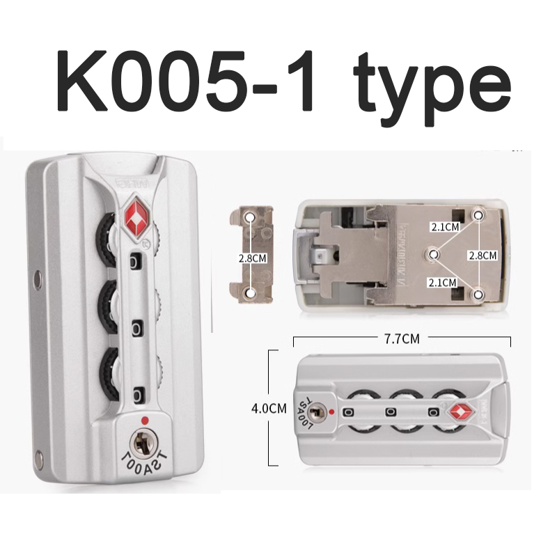 XFG TSA007 Combination Padlock For Travel Luggage Suitcase Code Lock Password Lock Fixed Anti-Theft 1PCpc: Blue