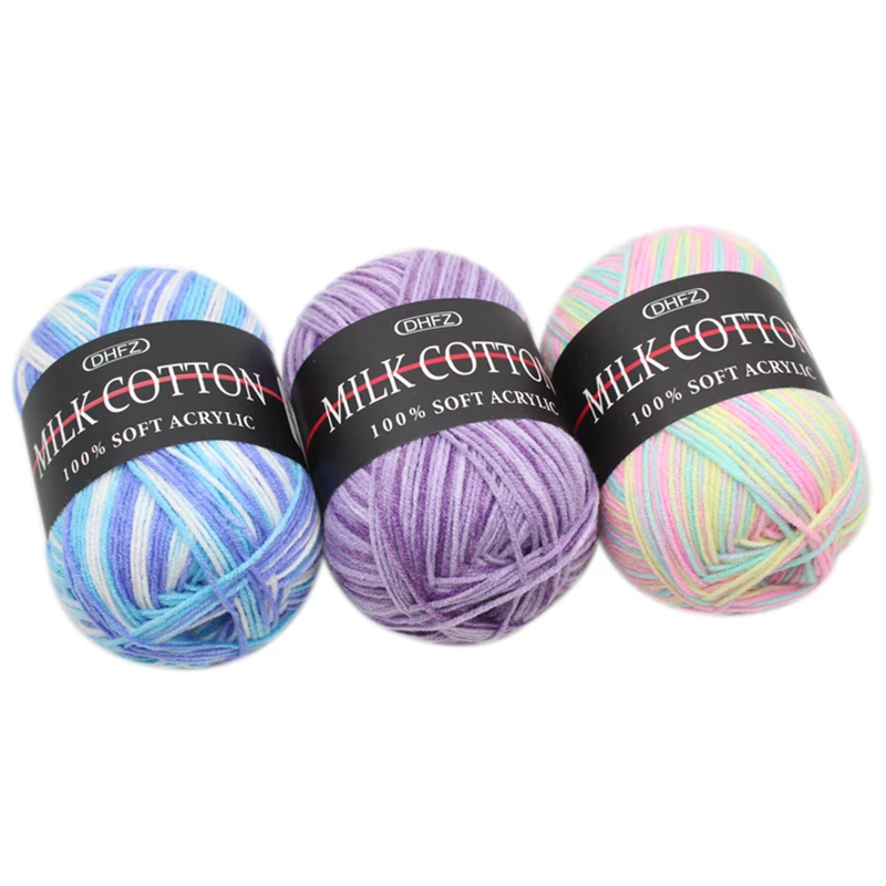 2pcs Yarn for Crochet Tshirt Yarn Fil De Coton Pour Le Crochet Colorful Fancy Yarn Tufting Lana