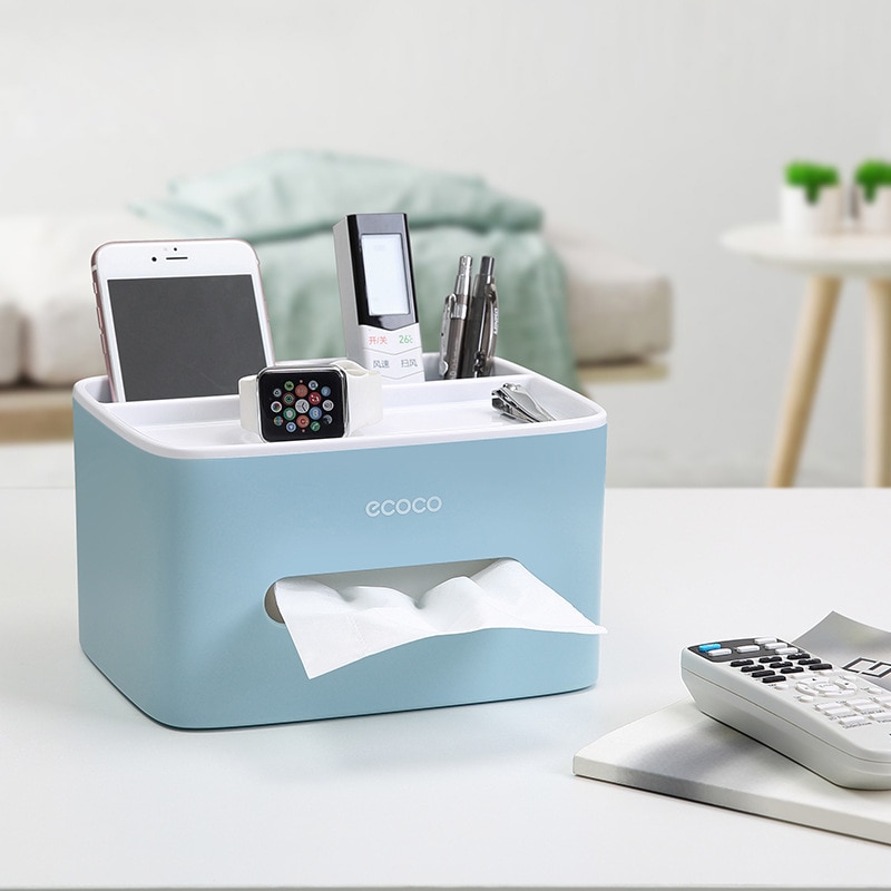 Tissue Box Cover Plastic Napkin Holder Double Storage Bathroom Living Room Paper Holder Office Waterproof Tissue Dispenser