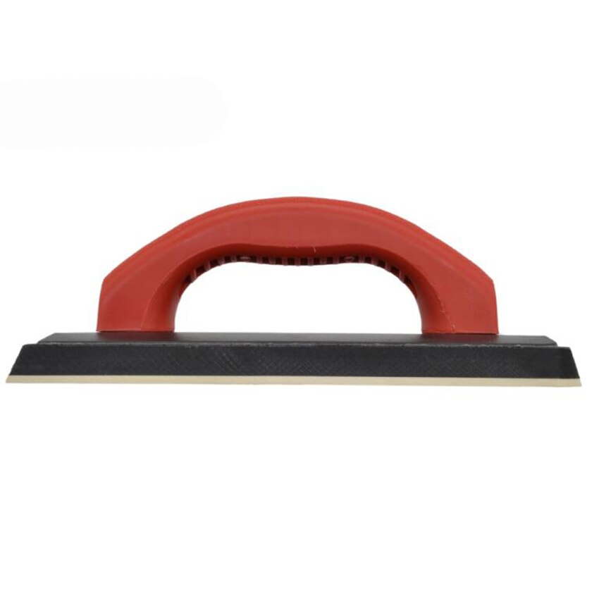 Rubber Grout Float with Soft Grip Plastic Handle, 100x240mm, Flat Tile Flooring Trowel for Masonry, Concrete, Drywall