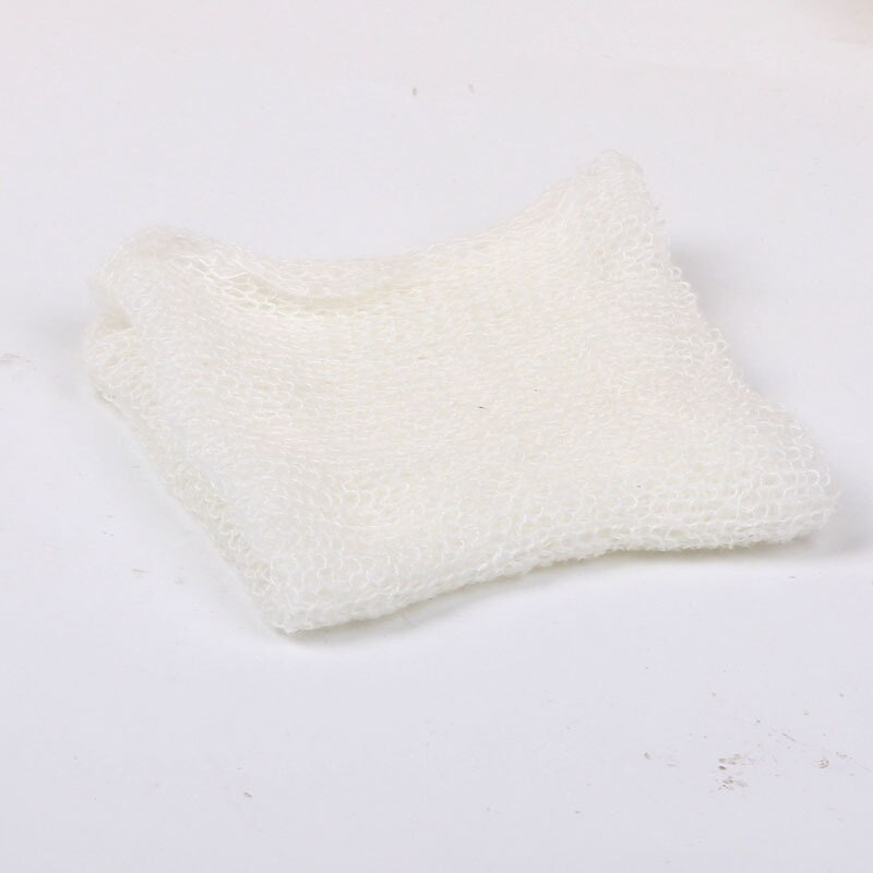 40*60 CENTÍMETROS Fotografia Bebê Props Mohair Wraps Cobertor Estiramento Knit Envoltório Foto Recém-nascidos Wraps Acessórios Artesanais de Pano: WHITE