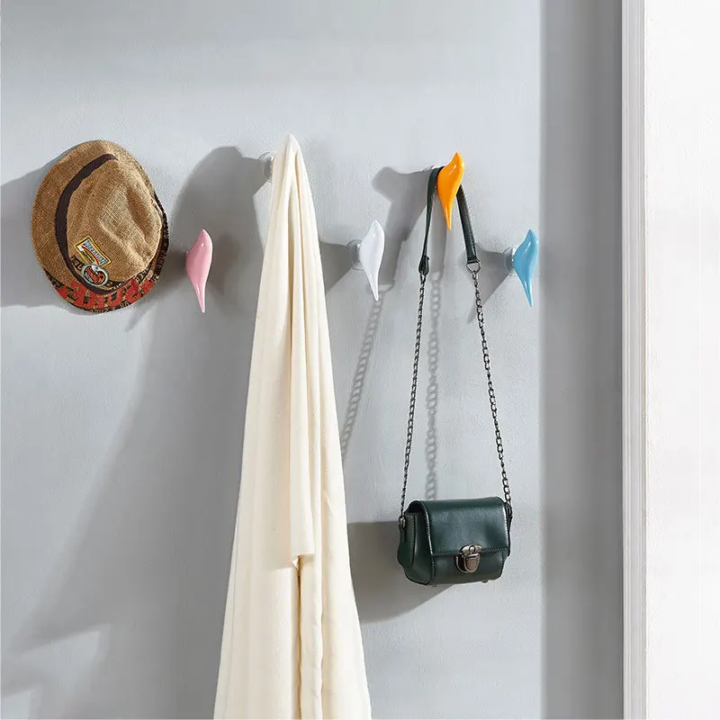 Milieuvriendelijke Vogel-Vormige Muur Haken Key Hloder Plakken Op Muur Opknoping Kleding Sleutel Handtas Kapstok Houder Woondecoratie