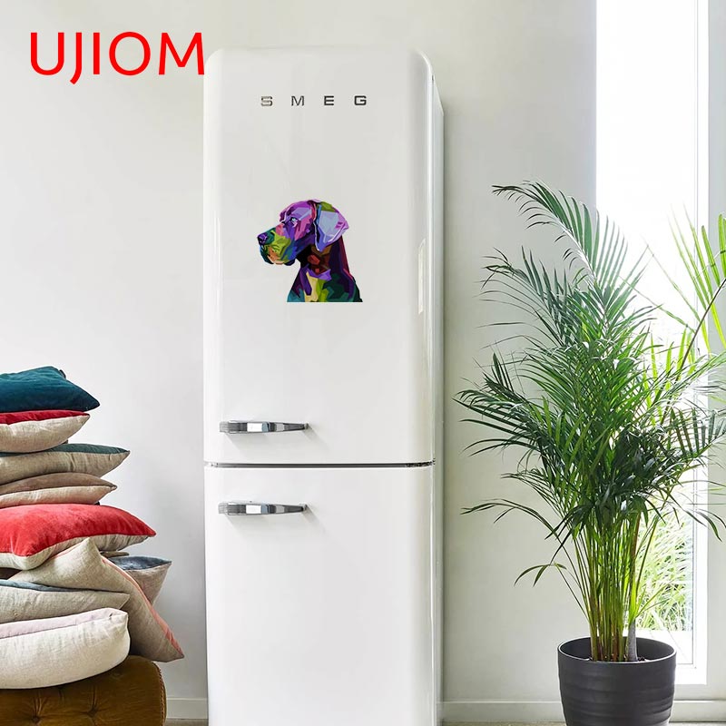 Ujiom Kleurrijke Great Dane Hond Schakelpaneel Sticker Home Decoratie Slaapkamer Woonkamer Decoraties Muurstickers Muurschilderingen