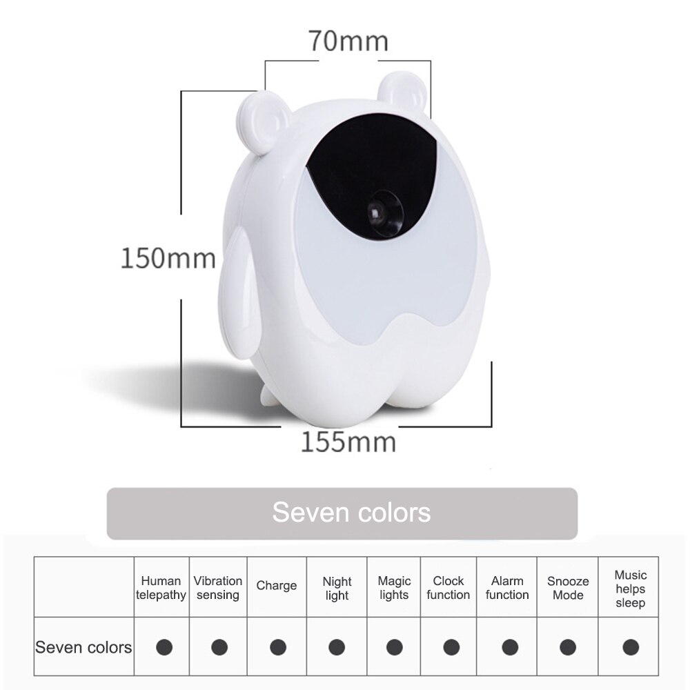 Night Light 3 In 1 Alarm Clock Kids Children Sleep Bedside Alarm Clock Wake Up Temperature Snooze Timer Clock Christmas