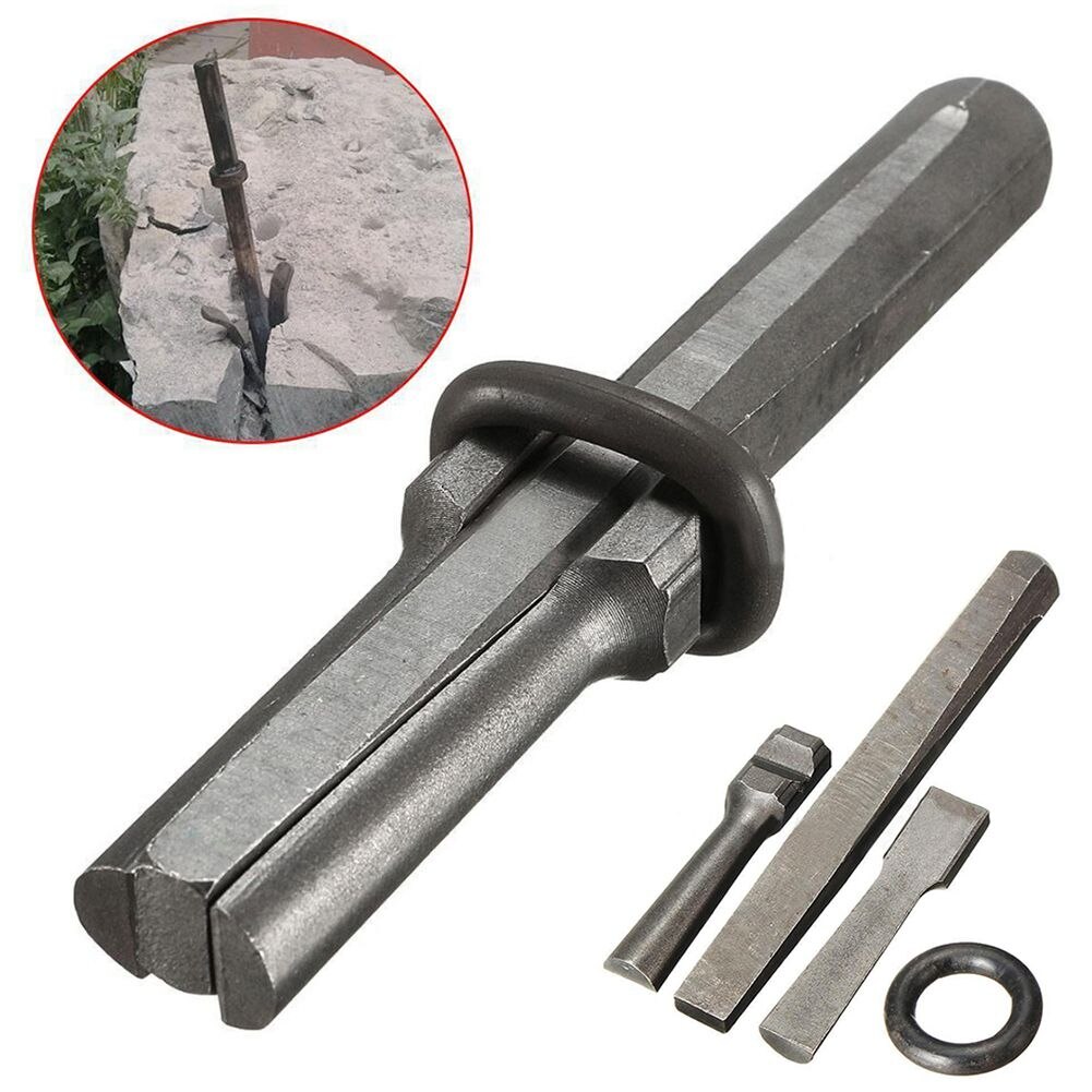 6 Set 5/8 Inch Stone Splitter Plug Wedges Feather Shims Concrete Rock Stone Splitter Concrete Marble Rock Separating Hands Tool