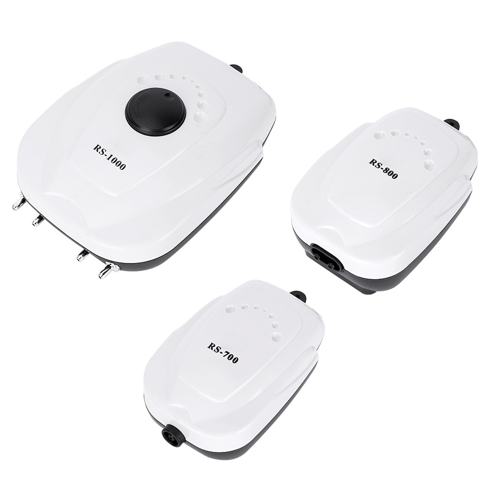Rs -600/700/800/900/1000 aquarium luchtpomp stille compressor enkele en dubbele uitlaat zuurstofpomp aquarium aquarium accessoires