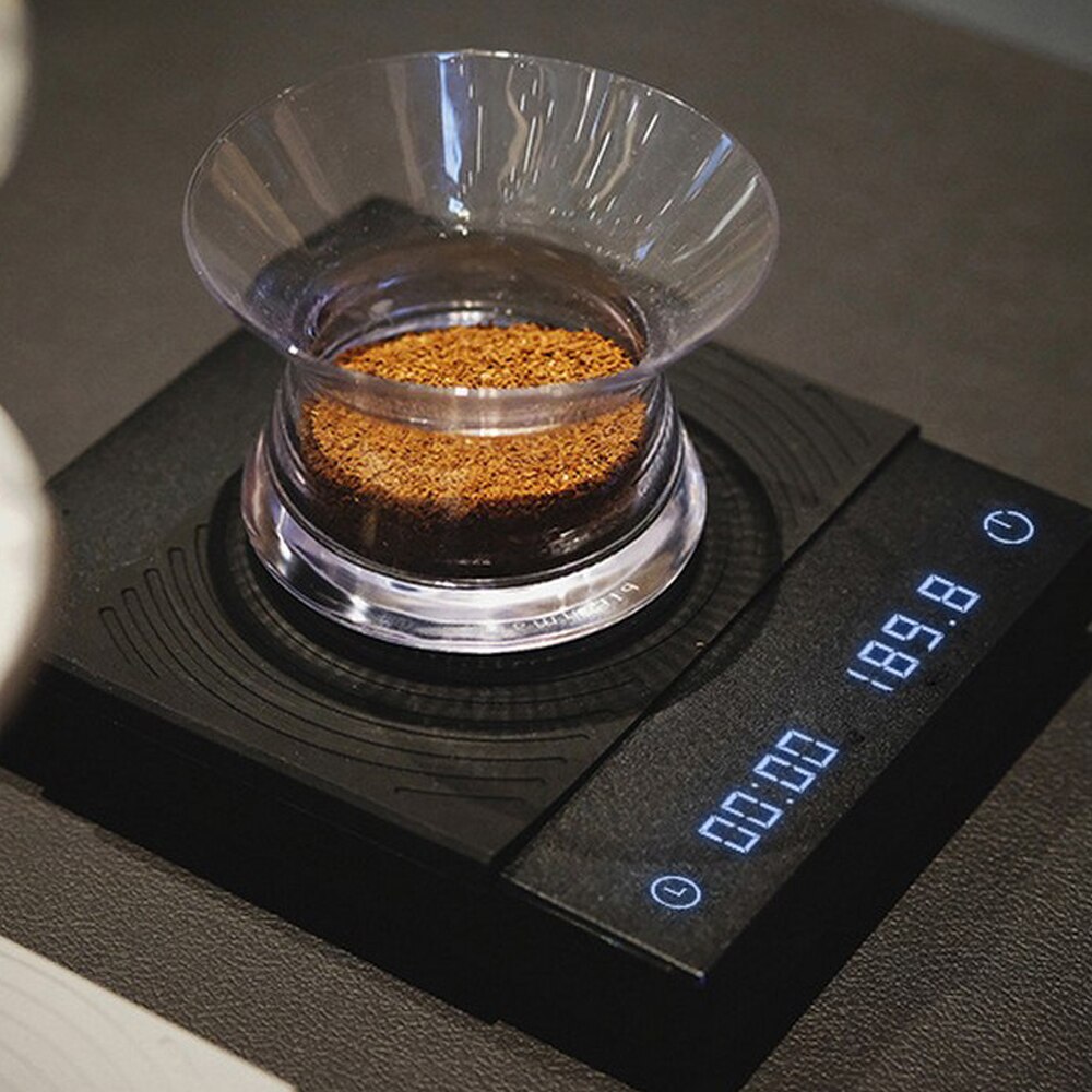 Timemore led smart digital skala hæld kaffe elektronisk dryp kaffe skala med timer 2kg sort grundlæggende kaffeskala køkken cocina