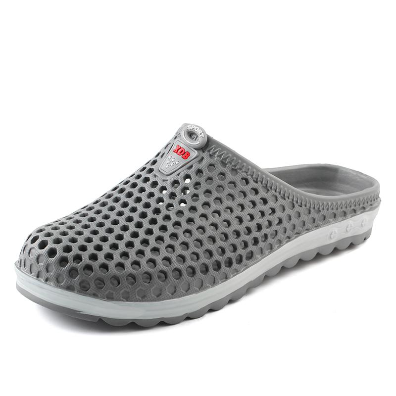 Originele Klassieke Klompen Tuin Slippers Water Schoenen Mannen Zomer Strand Aqua Slipper Outdoor Eenvoudige Sandalen Tuinieren Schoenen: Grijs / 8.5