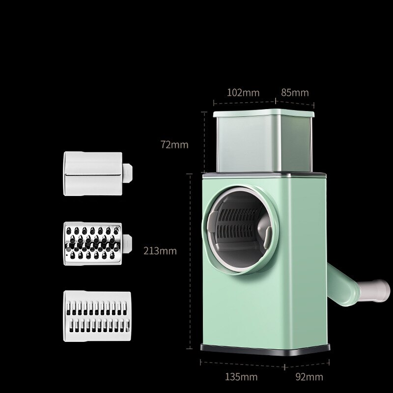 Multifunctional Manual Roller Vegetable Cutter Mandoline Vegetable Cutter Artifact Grater Potato Radish Slicer Kitchen Tools: Set B