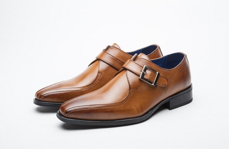 Britain mænd klassisk munk strop flats kjole elegance gentleman sko mandlig bryllup hjemkomst aften brudgom gallasko: 1 / 7