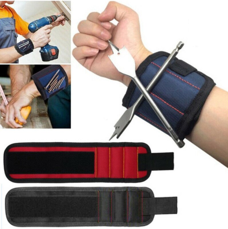 1pc værktøjspose stærk magnetisk armbånd armbåndsværktøjspose bakke bælte håndleds hjælper