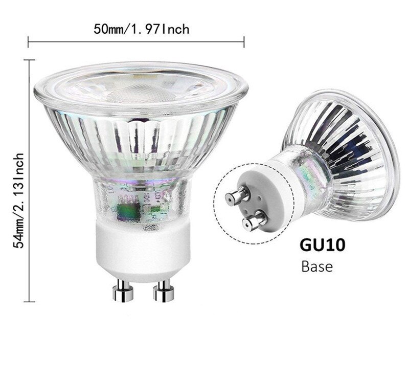 6 kpl/erä 3w 12 lediä kohdevalo  gu10 220v cob led kohdevalo  mr16 12v led-lamppu lämmin/kylmä valkoinen led-lamppu kohdevalo lasikuori