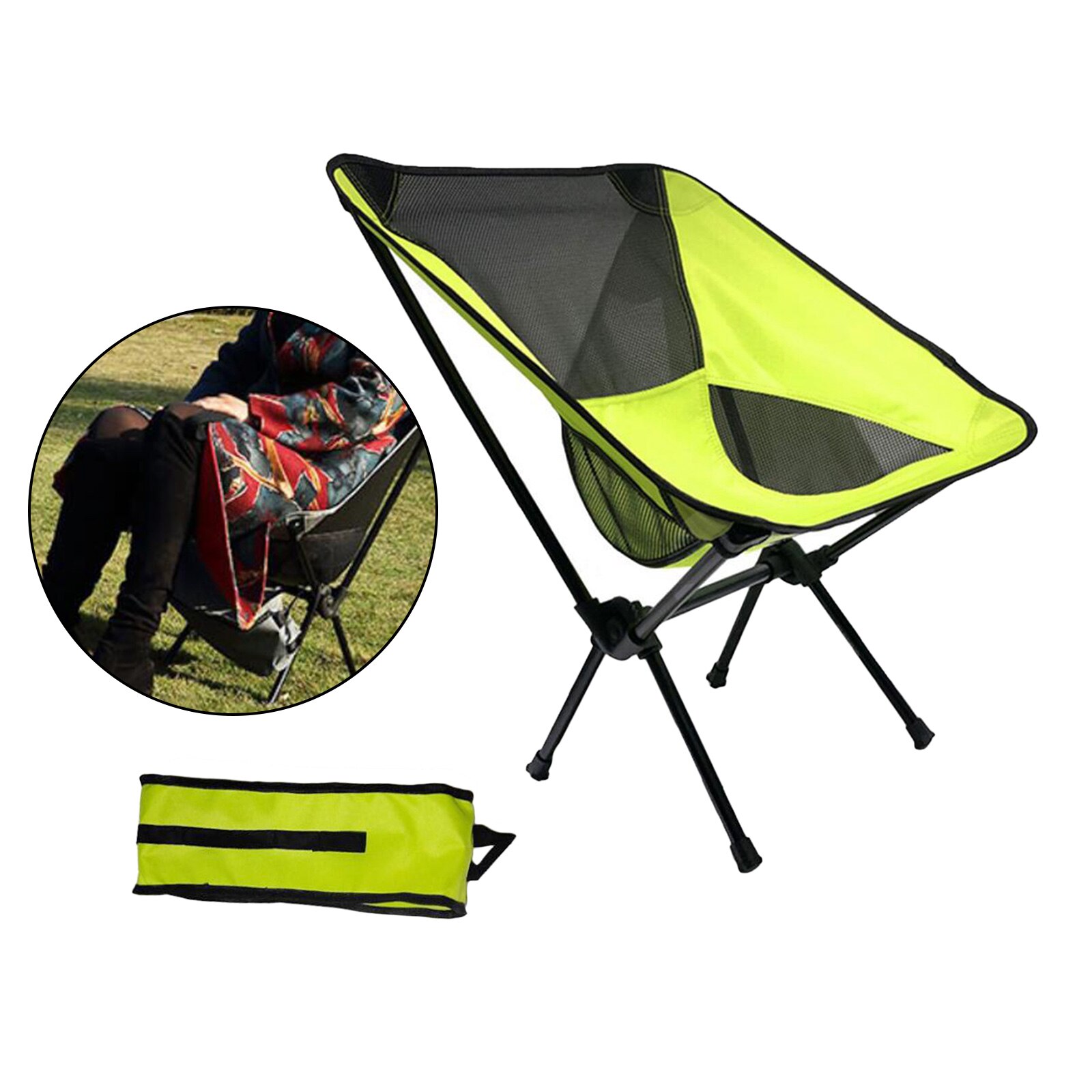 Klappbarer campingstuhl, angelstuhl für outdoor-aktivitäten wie wandern, trekking, grillen und picknicken ( 110kg stück)