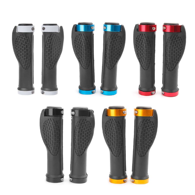 Ergonomic Bike Handle Grip Road Cycling Bicycle Anti-Skid Rubber Lock Handlebar Q84C