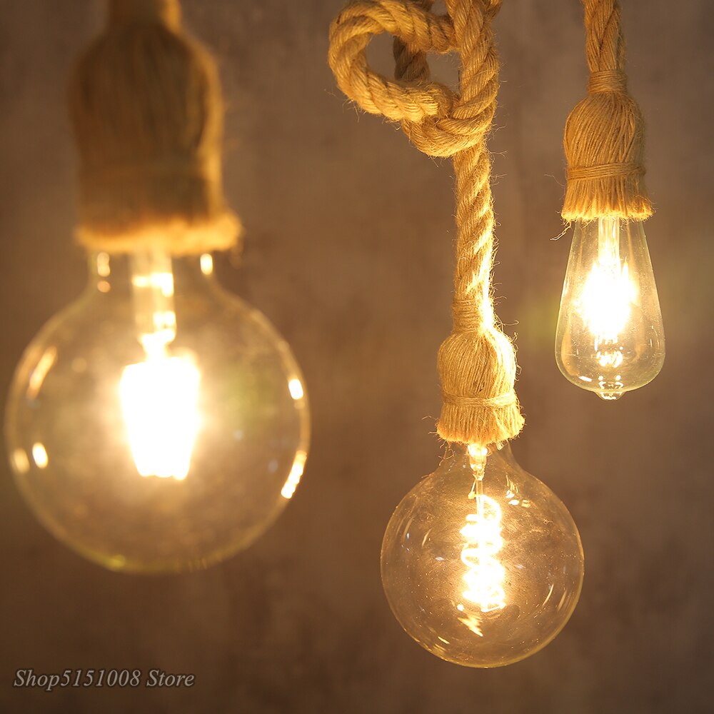 Hamp reb lys vintage landskab pendel lampe stue køkken hænge lampe belysning boligindretning pendel lamper