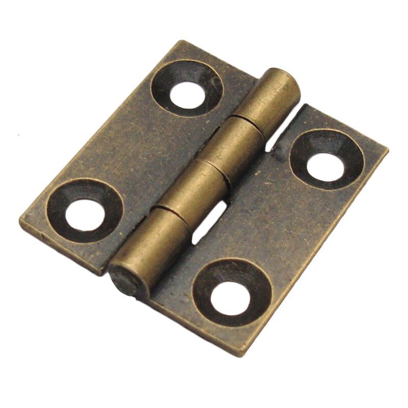 Brass Hinge Decor Door Hinges Wooden Jewelry Box Copper Hinge Fittings for Furniture Hardware+Nail,2.4*2.2cm,8Pcs