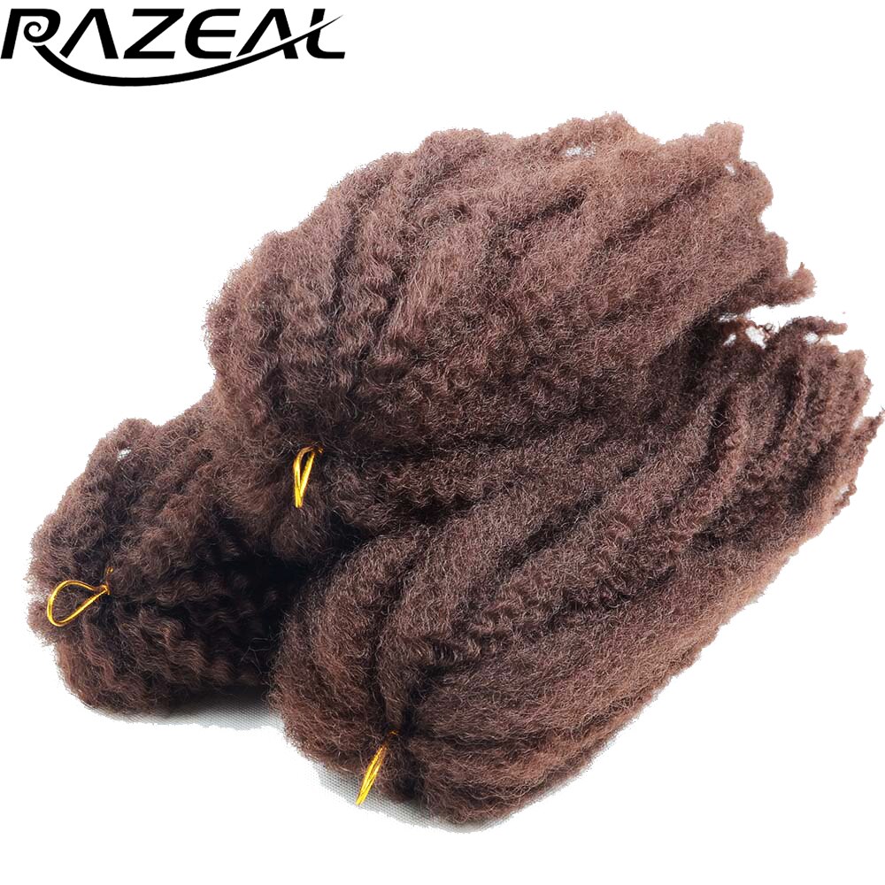 Razeal 5 pakker 18 " afro kinky marley fletninger hår hæklede fletninger syntetisk fletning hår extensions høj temperatur fiber