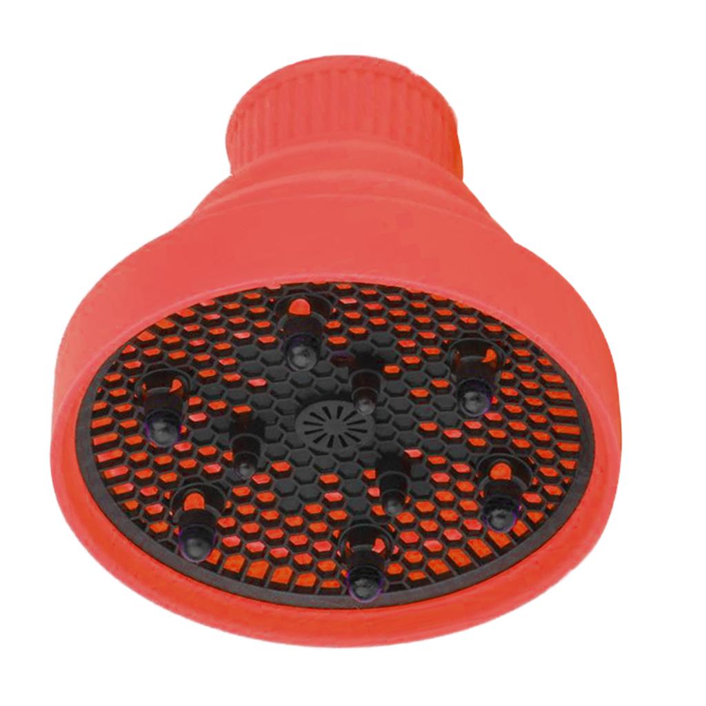 Universele opvouwbare diffuser siliconen opvouwbare blaaskap salon föhn opzetstuk voor 4-5cm mondstukken: Rood